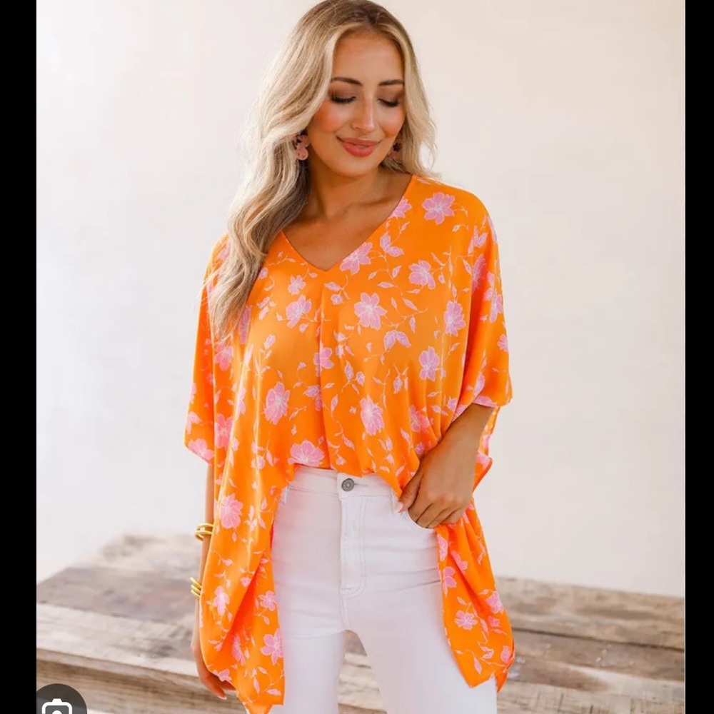 Buddy Love North Orange Floral Tunic